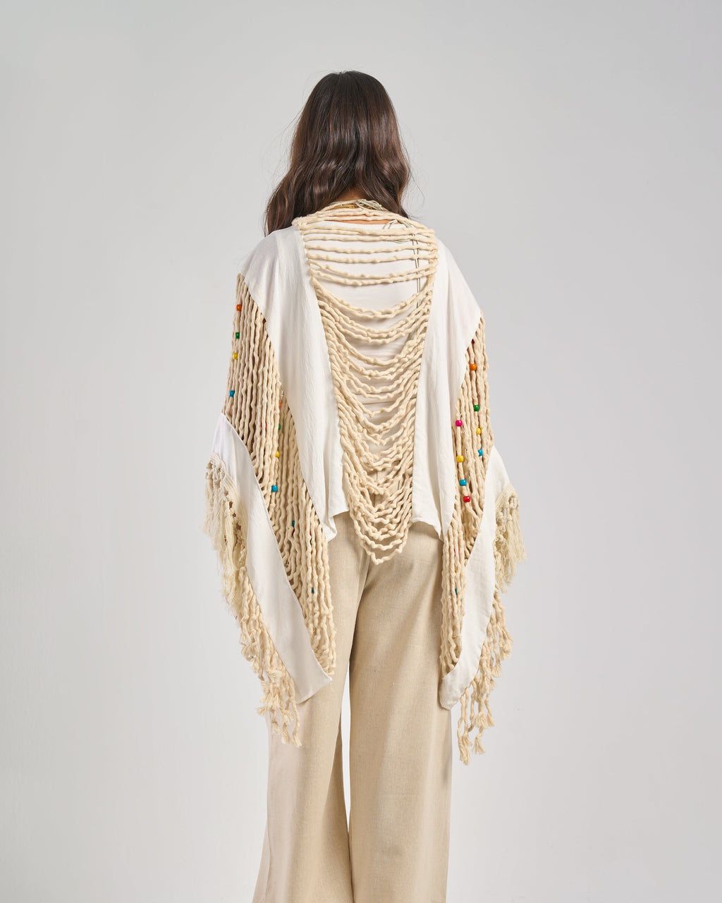 Macramé Short Cardigan