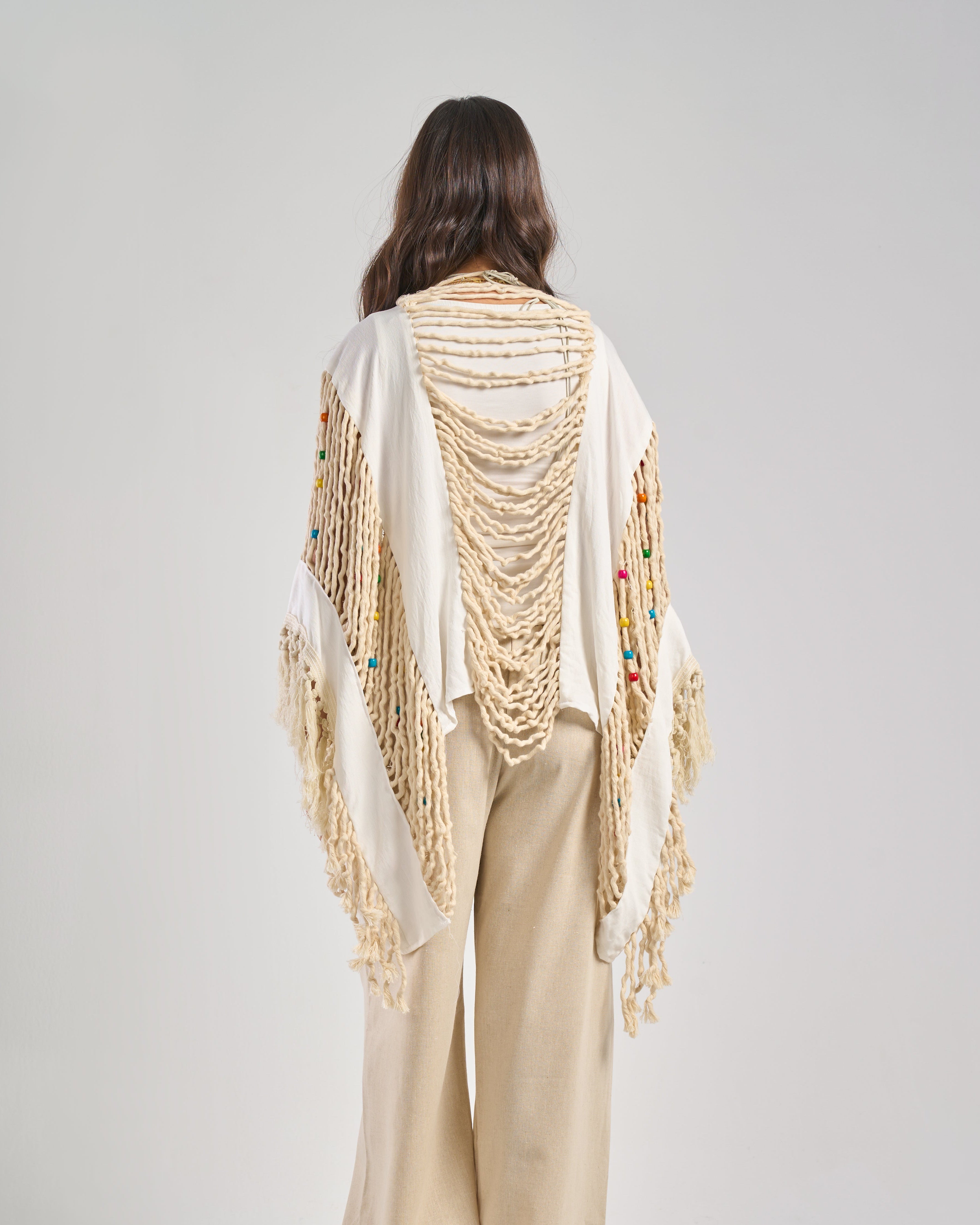 Macramé Short Cardigan
