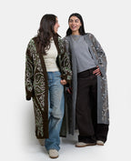 Patches Knit Cardigan in Brown