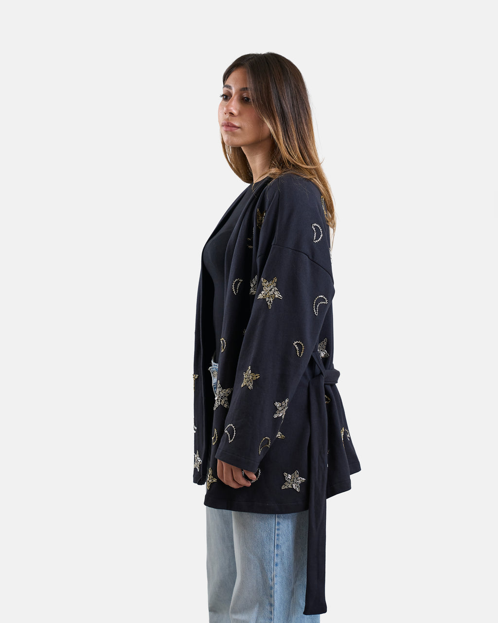Stars & Moons Cardigan in Black