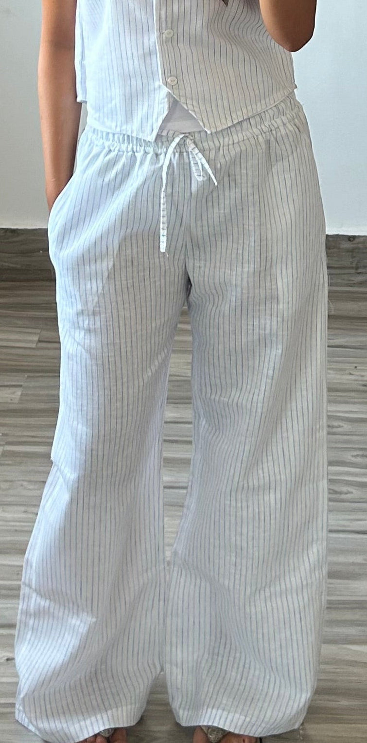 Striped Linen Pants