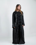 Shimmery Black Kaftan with Gabardine