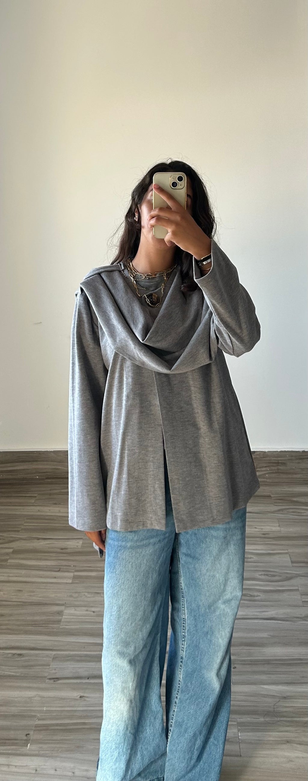 Tricot Scarf Cardigan