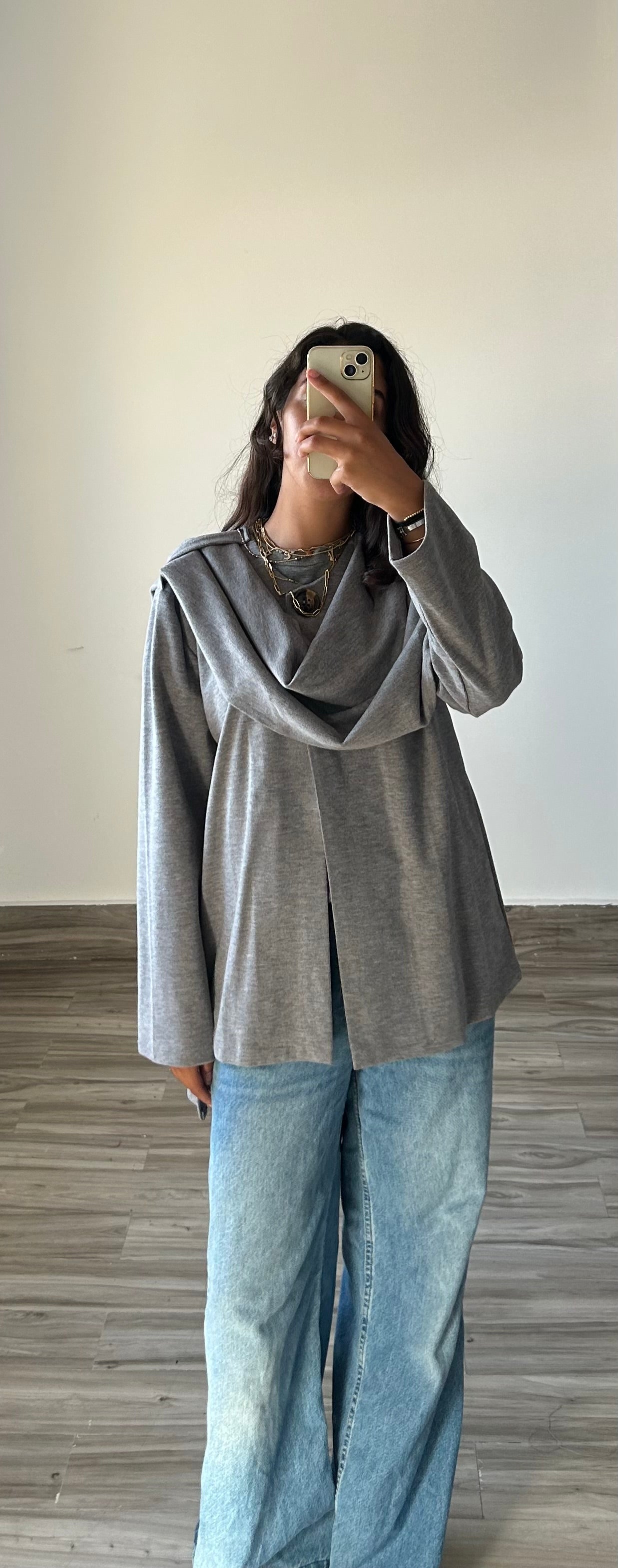 Tricot Scarf Cardigan