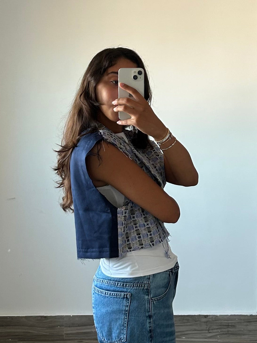 Denim Patches Vest M