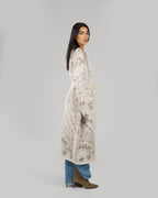 Patches Knit Cardigan in Creme