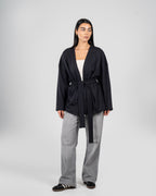 The Wrap Cardigan in Black