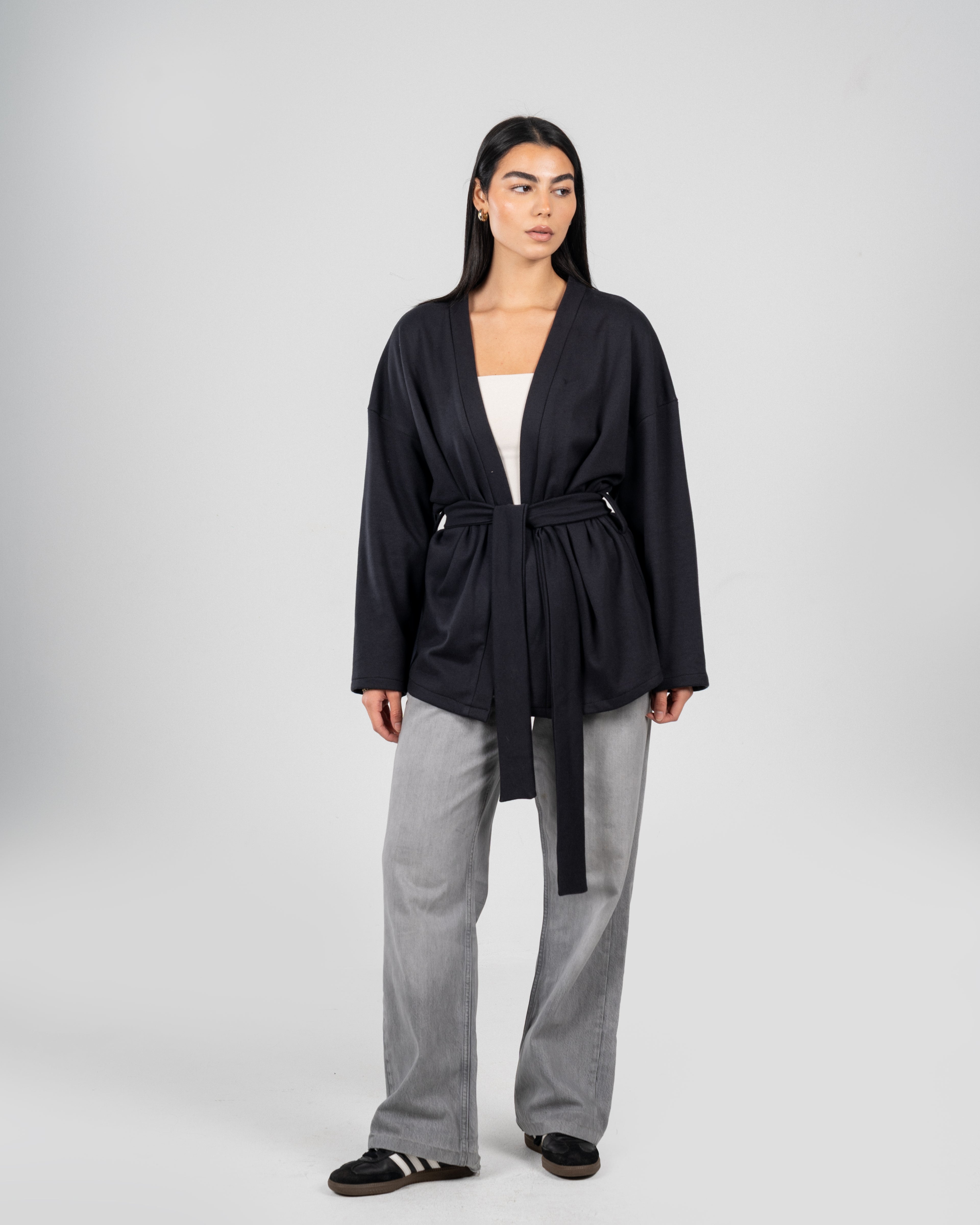 The Wrap Cardigan in Black