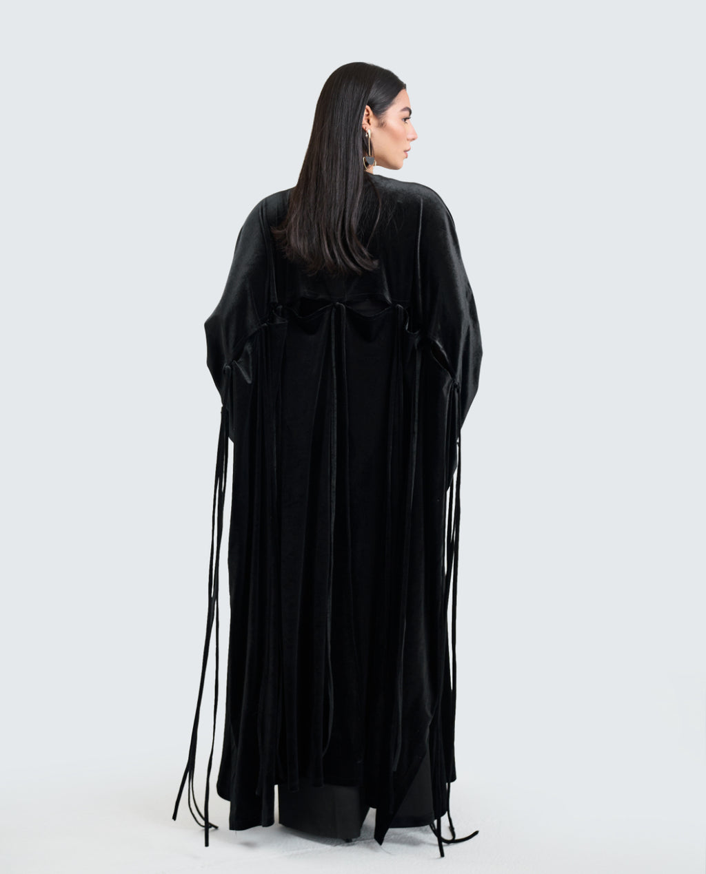 Tassels Kaftan in Black
