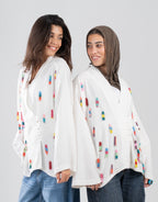 The Beads Linen Top