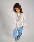 Pearl Buttons Cardigan in White