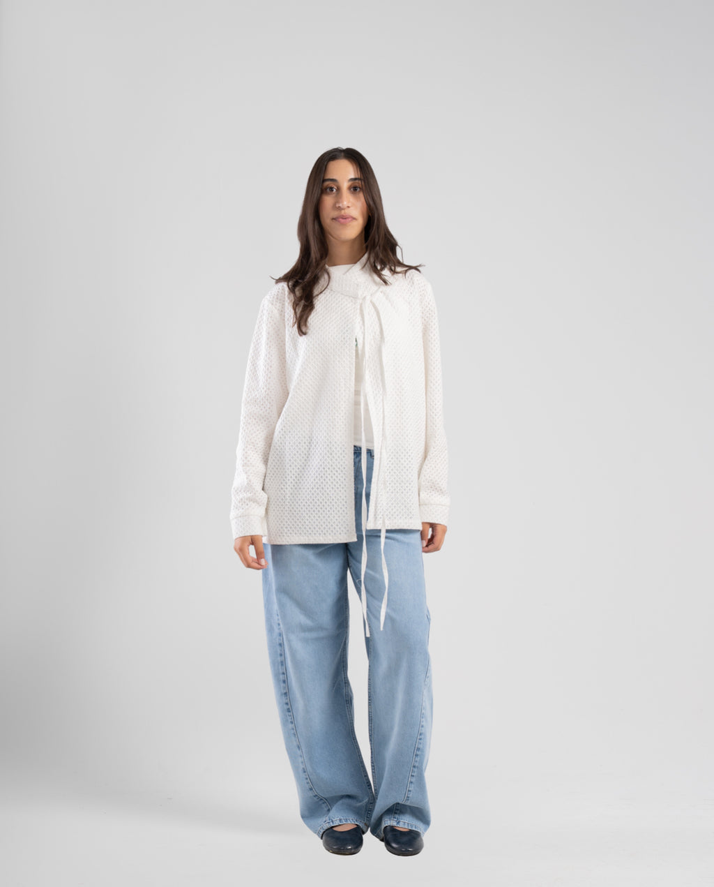 The Mandarin Top in White