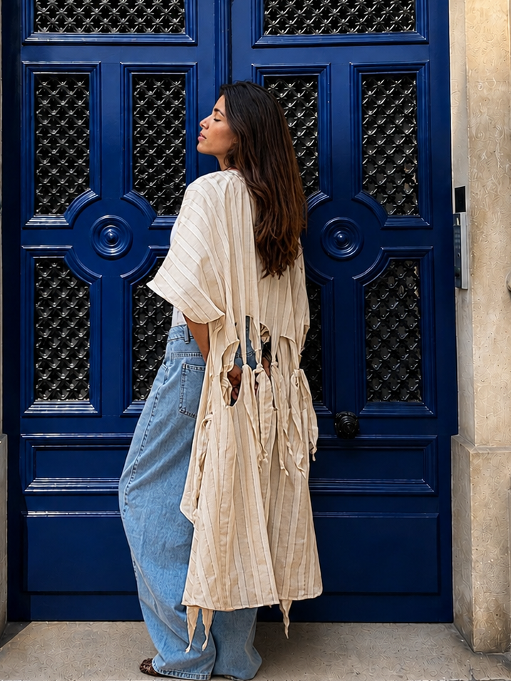 The Knots Cardigan in Beige