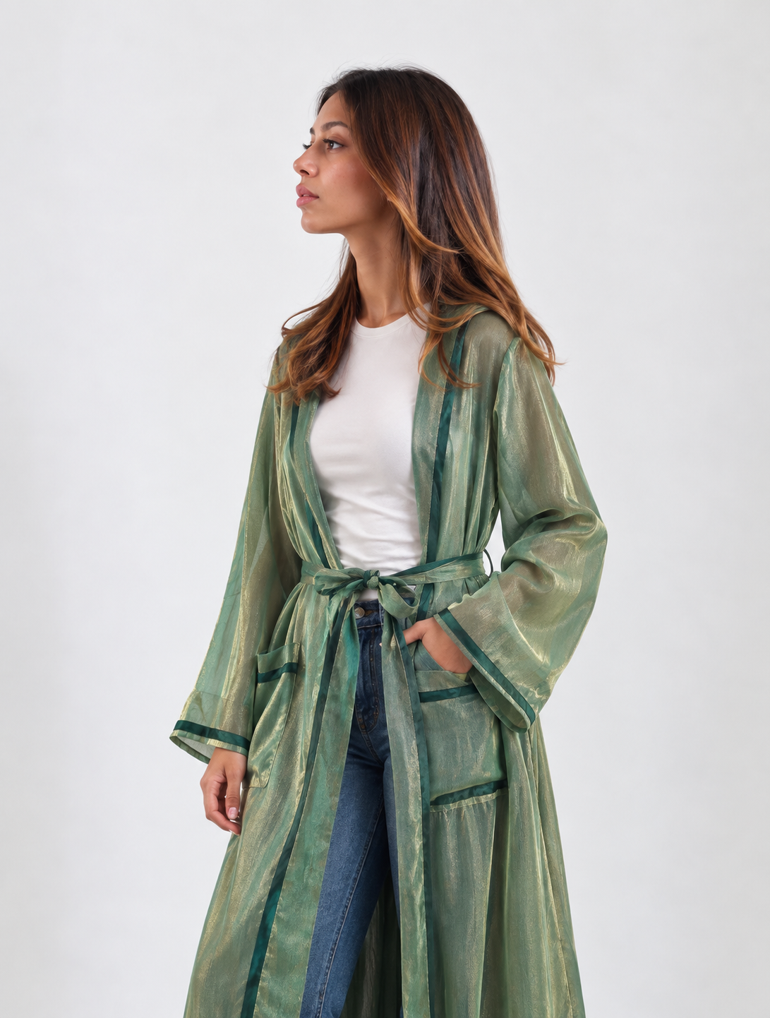 Mint Organza Kaftan