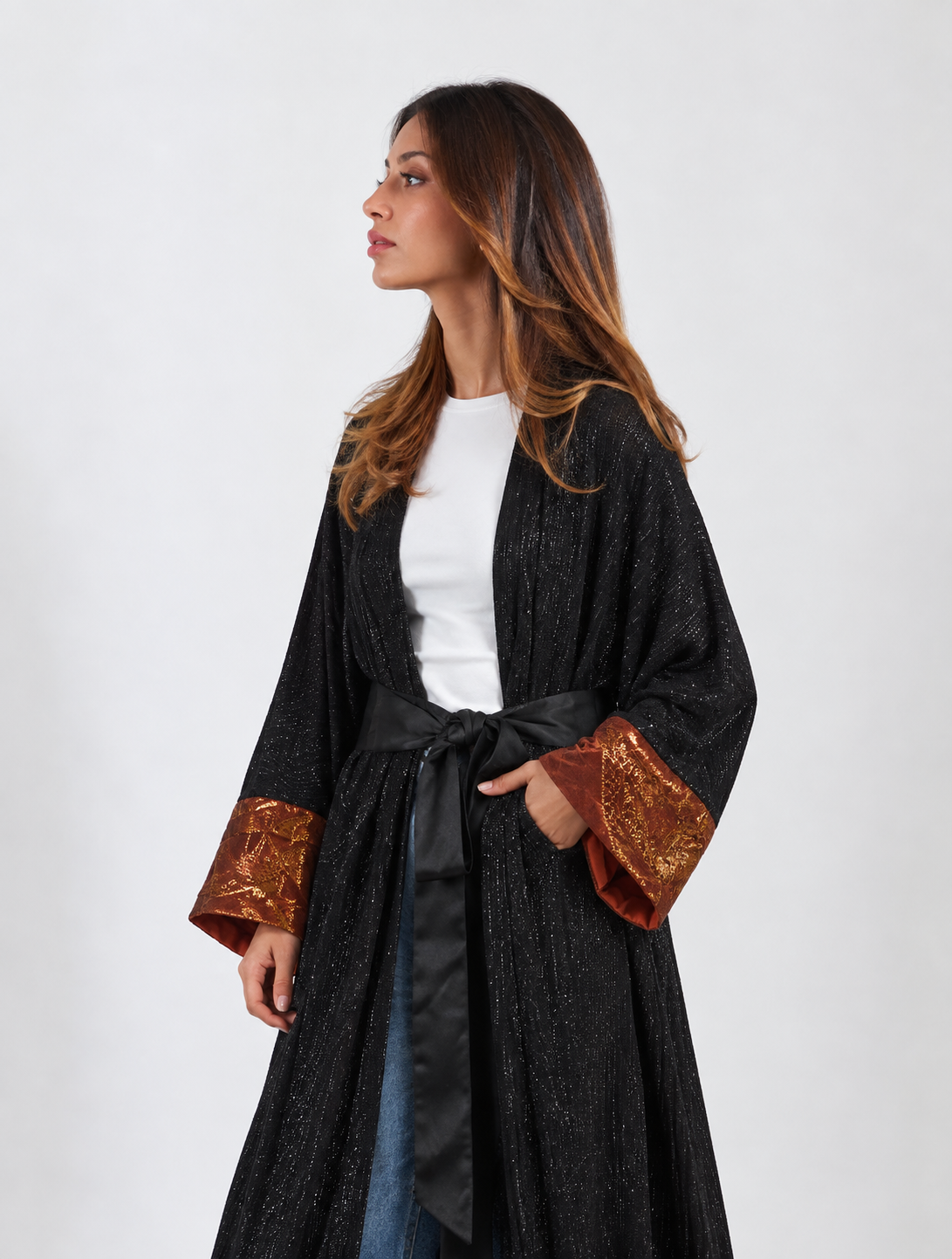 Black x Orange Kaftan