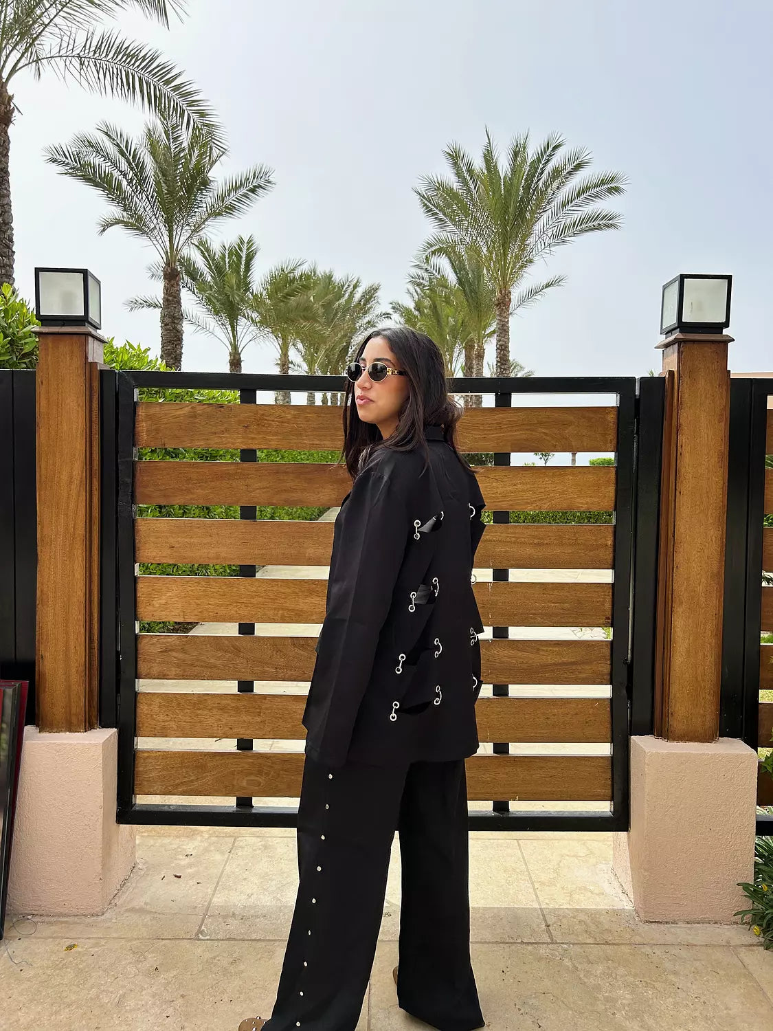 Black Rings Blazer Set