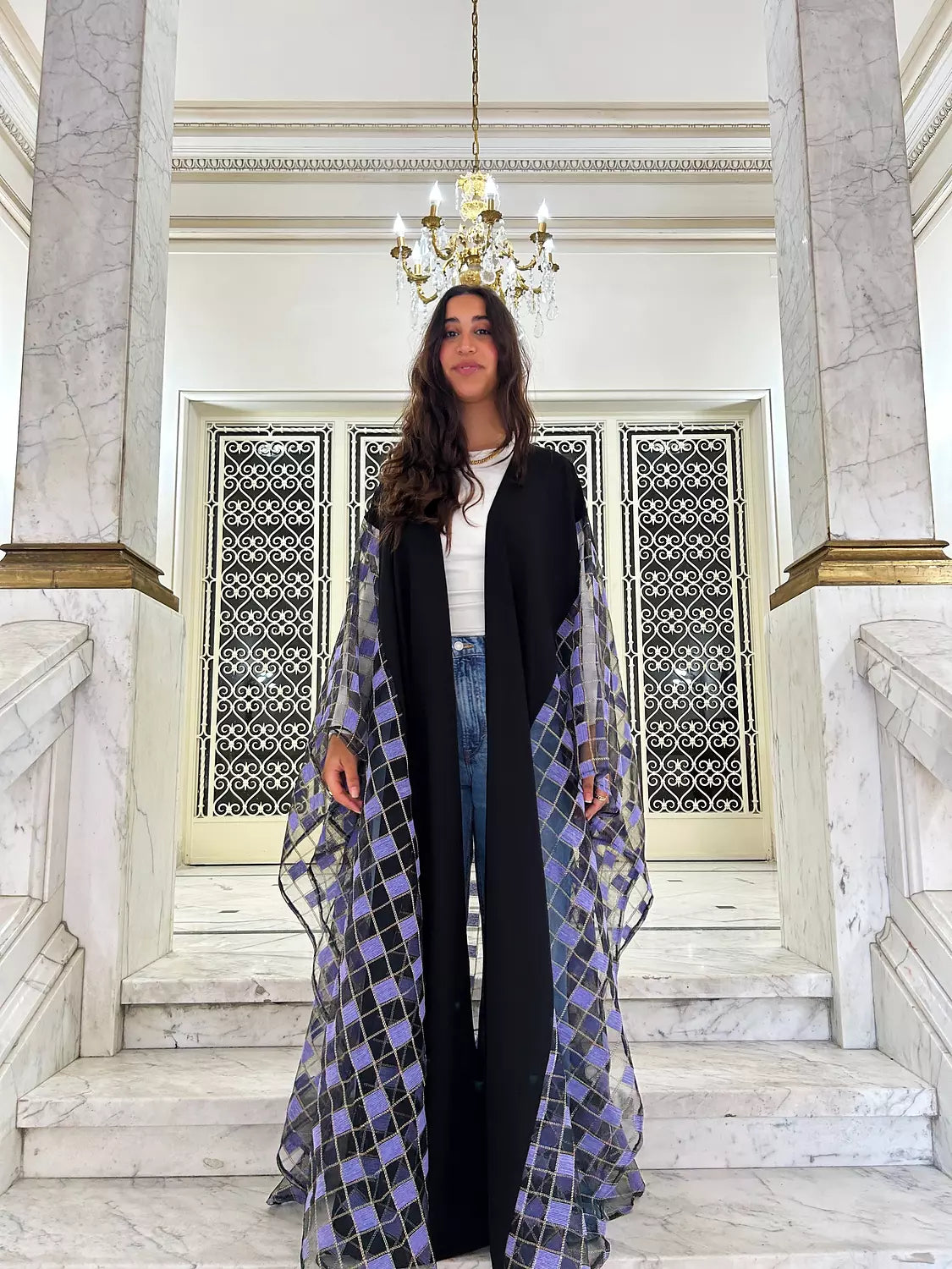 Butterfly Lilac Abaya Kaftan