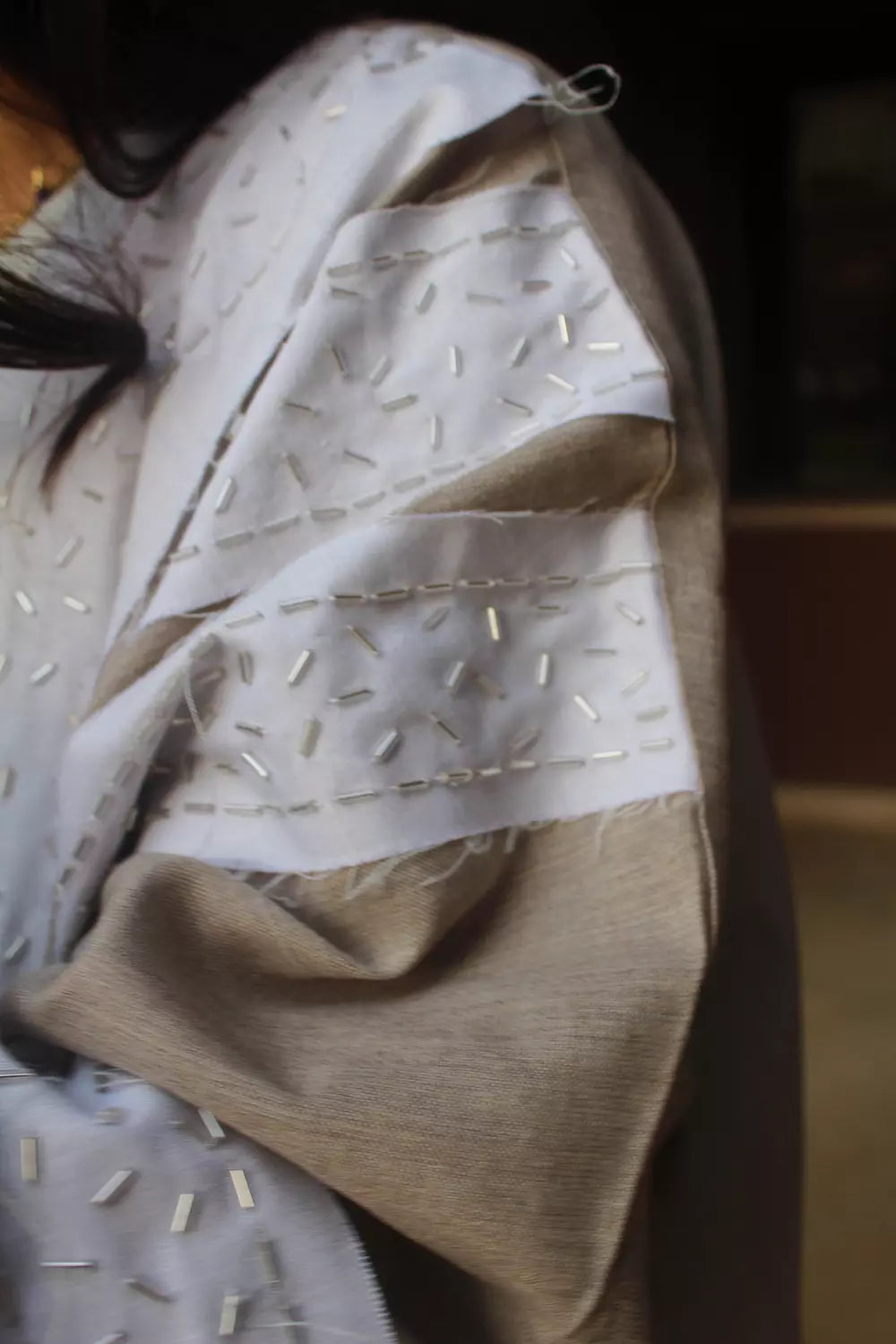 The Linen Muse Beaded Cardigan