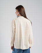 The Mandarin Top in Beige