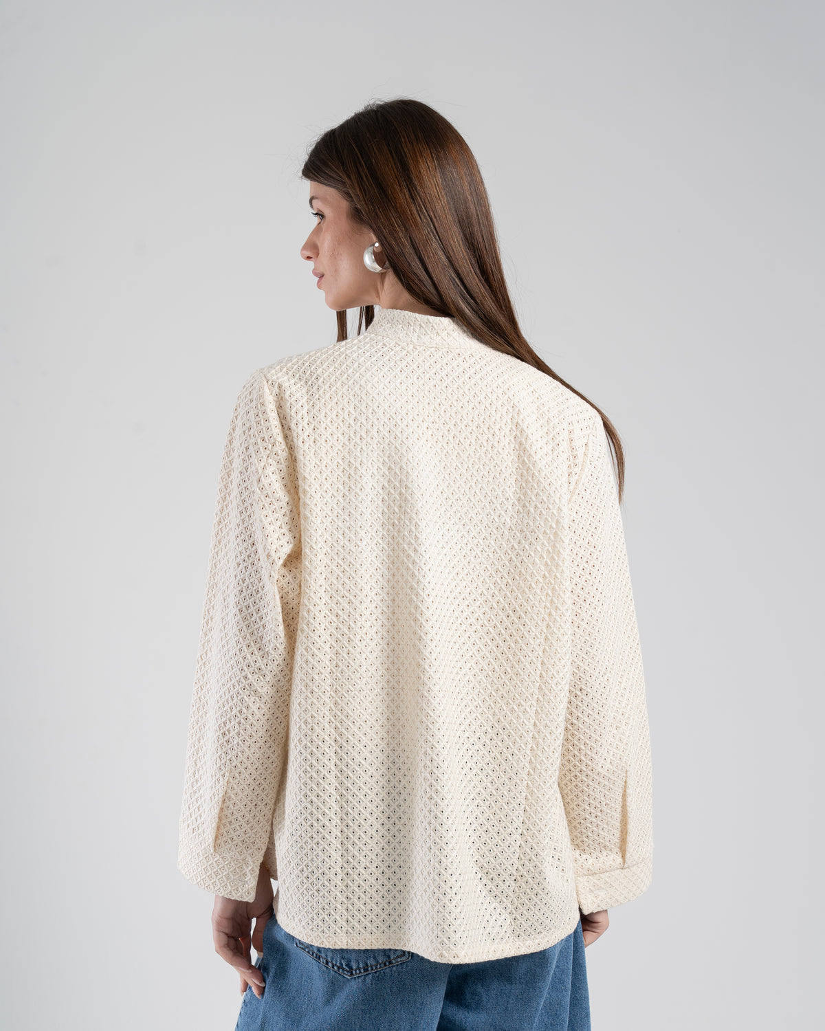 The Mandarin Top in Beige