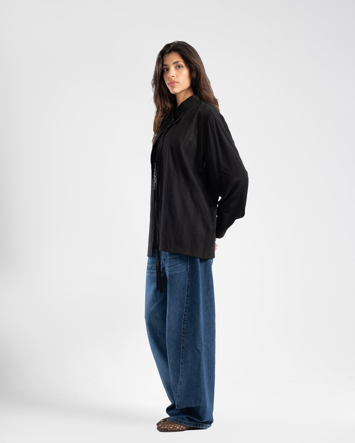 The Mandarin Top in Black