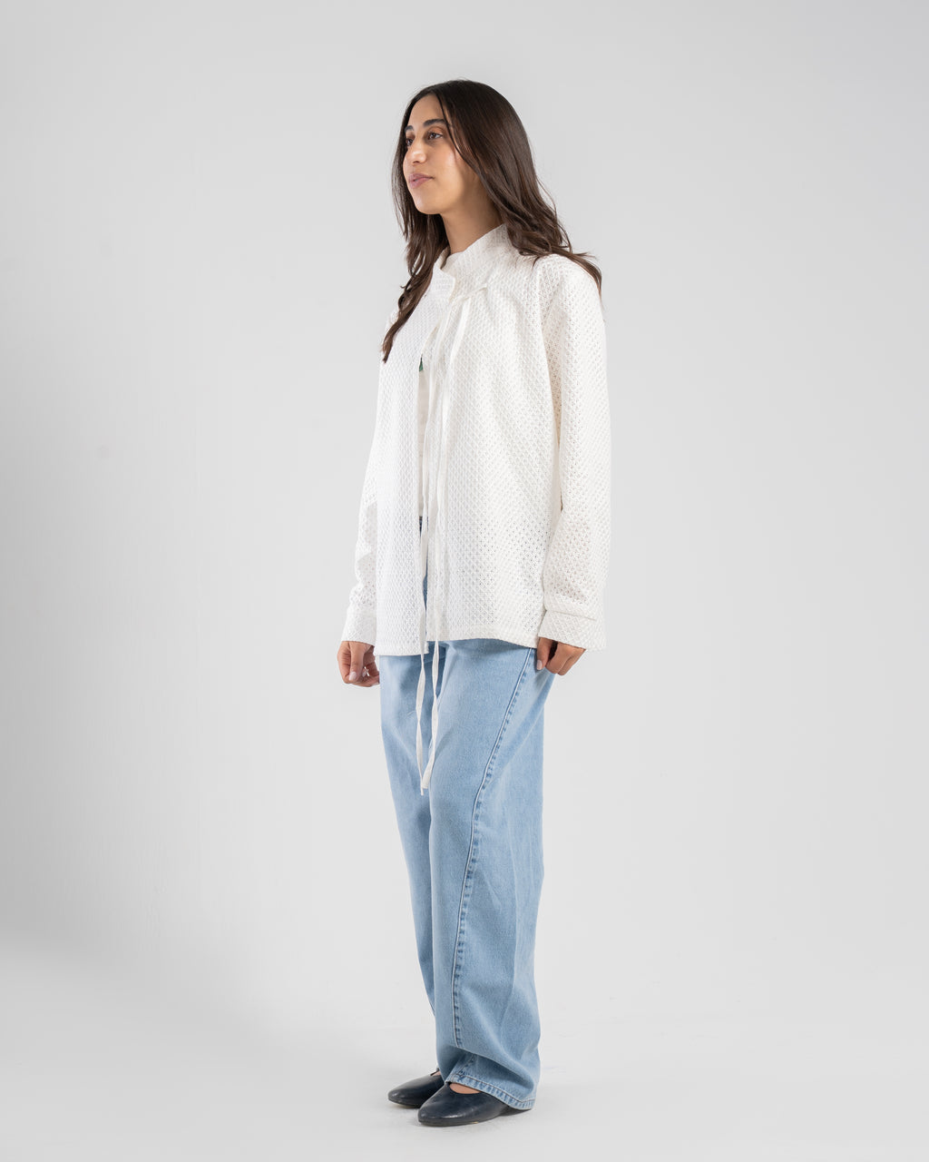 The Mandarin Top in White