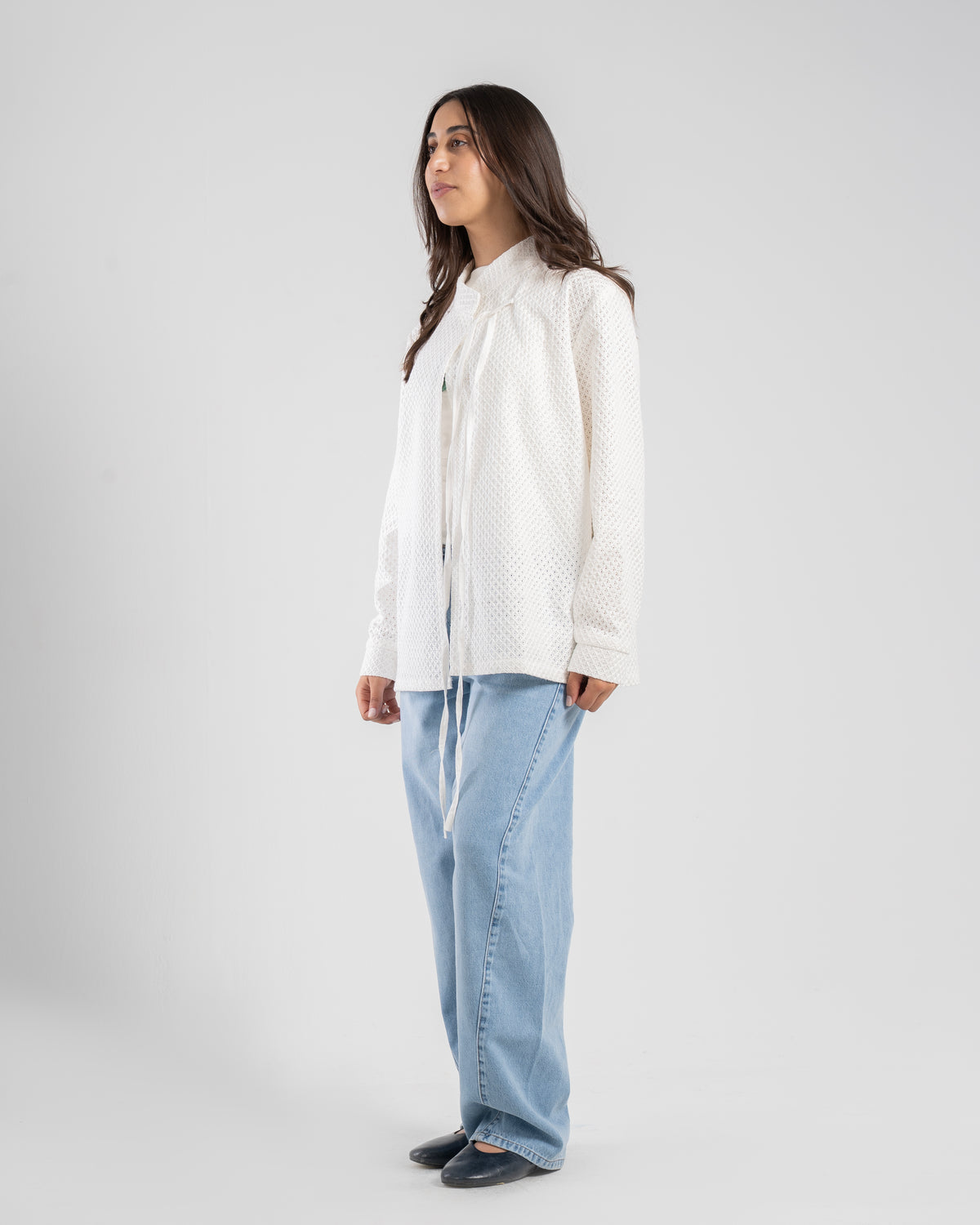 The Mandarin Top in White