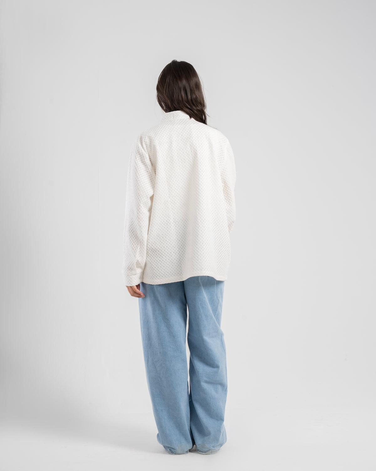 The Mandarin Top in White