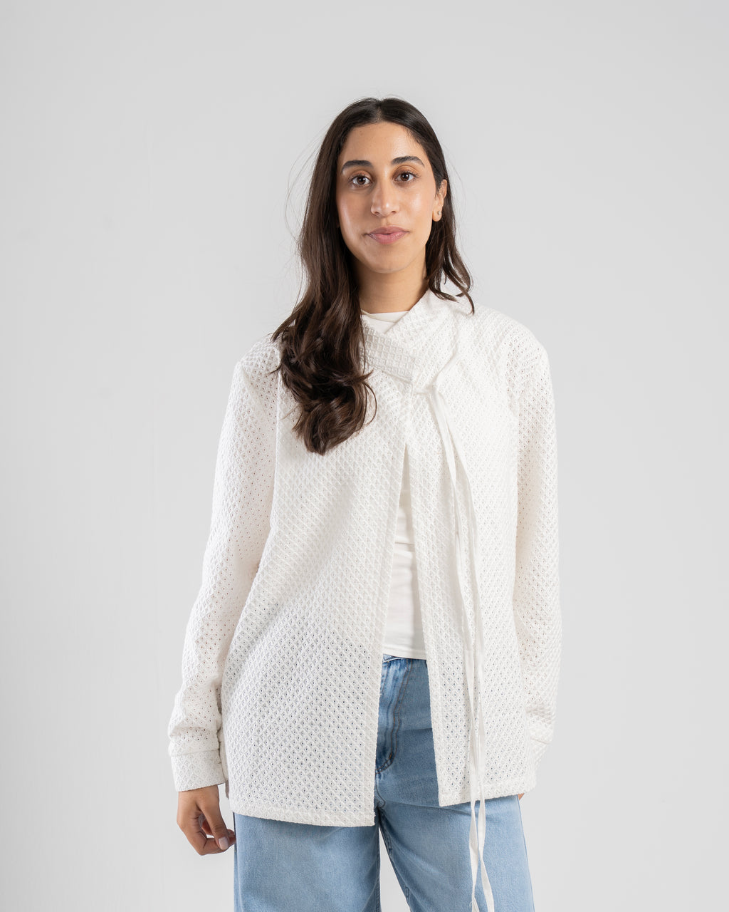 The Mandarin Top in White