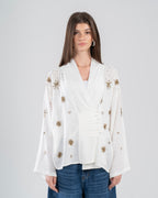 The Star Linen Top in White