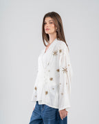 The Star Linen Top in White