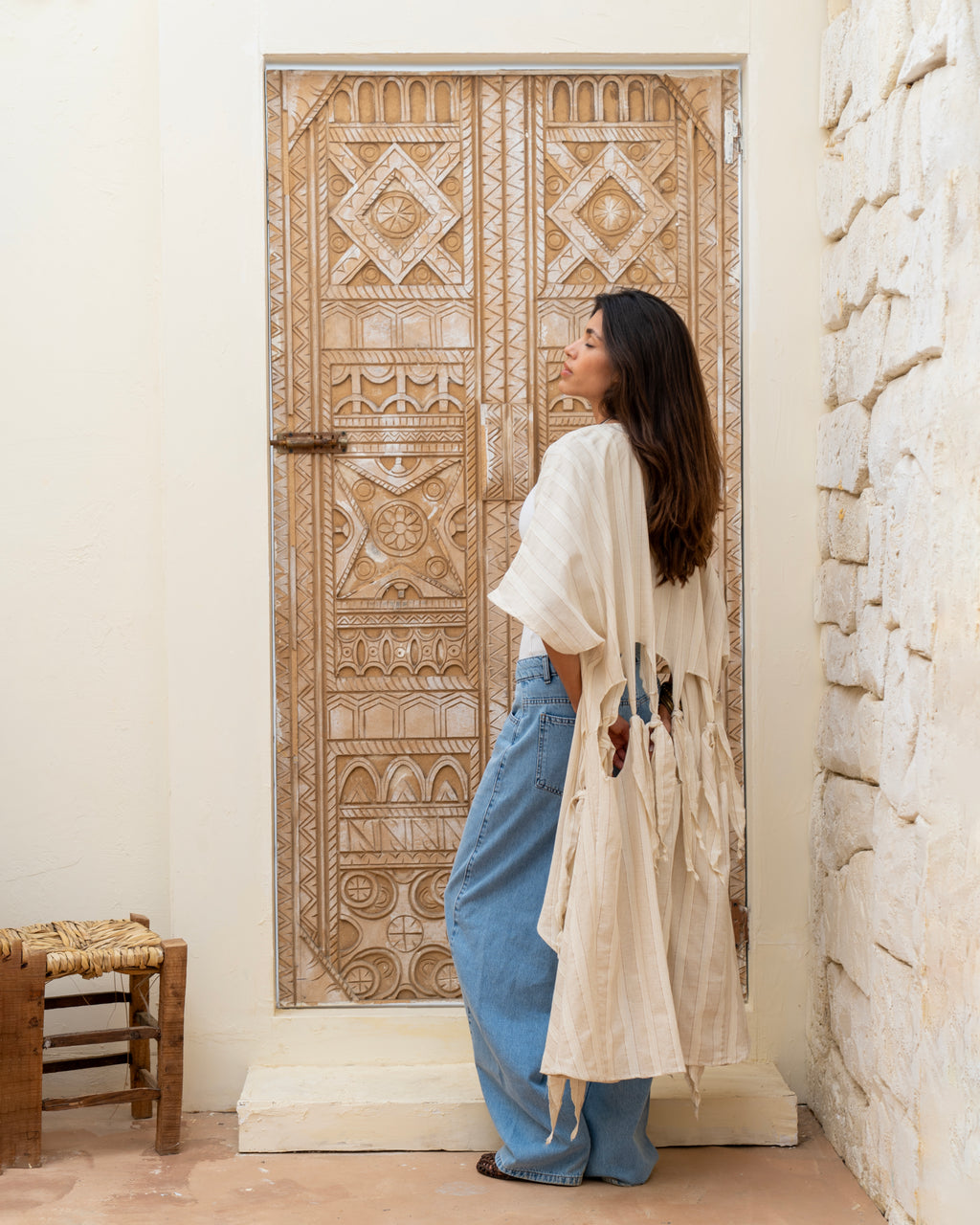 The Knots Cardigan in Beige