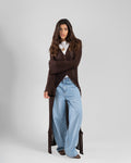 The Crochet Cardigan in Brown