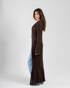 The Crochet Cardigan in Brown