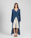 The Crochet Cardigan in Blue
