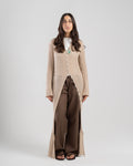 The Crochet Cardigan in Beige