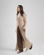 The Crochet Cardigan in Beige