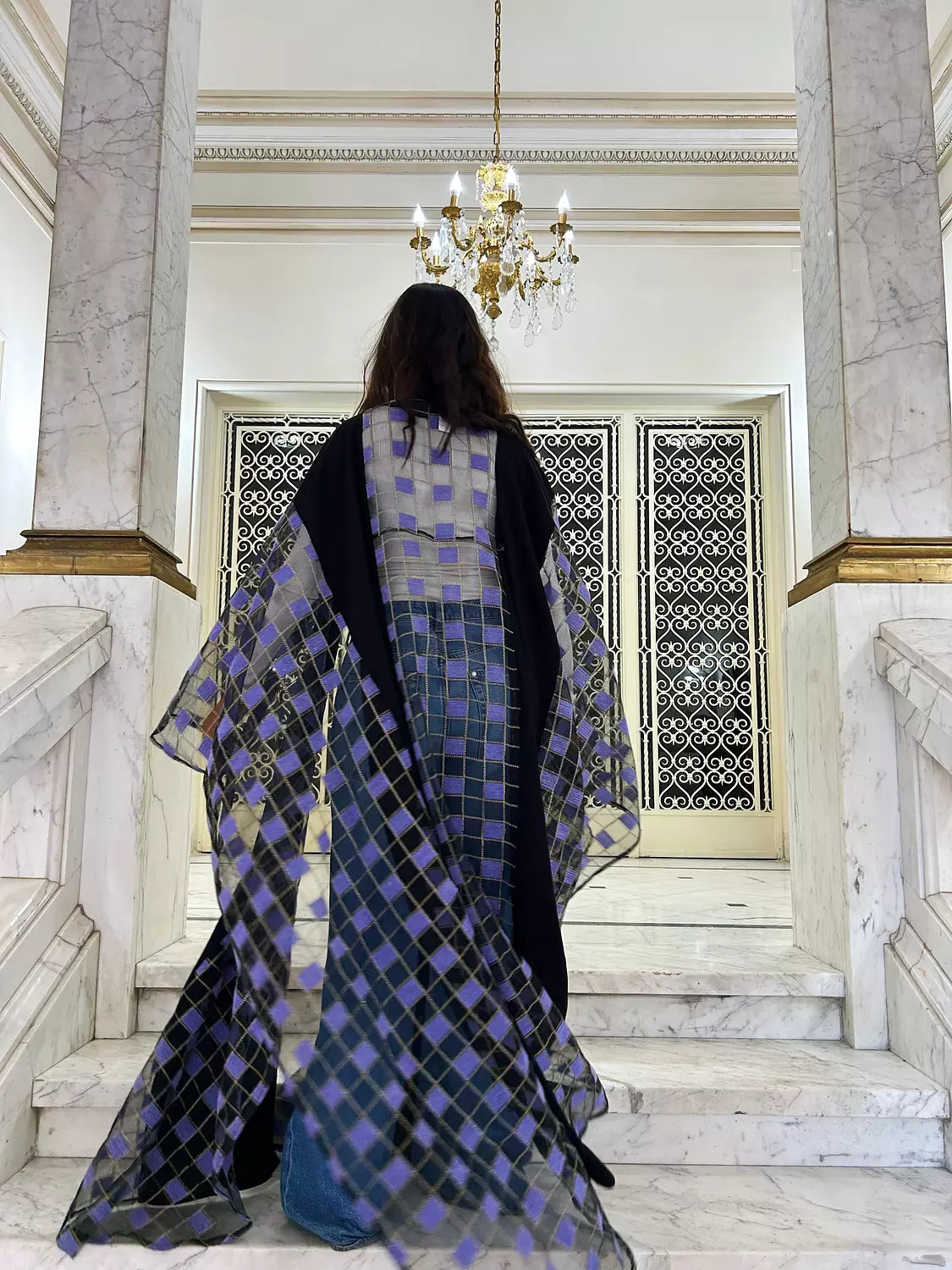 Butterfly Lilac Abaya Kaftan