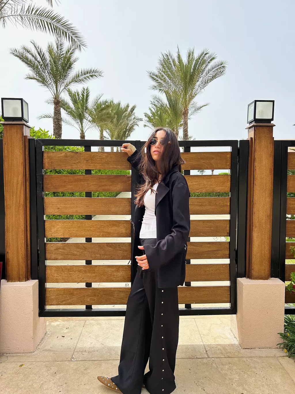 Black Rings Blazer Set